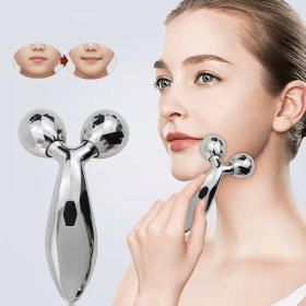1 piece 3D manual roller massager, 2 pieces circular Y-shaped 360° rotating face, neck and full body relaxation device