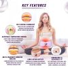 Electric Warming Belt Cordless Heating Pad with 4 Heat Levels and 4 Vibration Massage Modes for Targeted Period Cramp, Waist, Lower Back