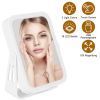 10X Magnifying Lighted Makeup Mirror Double Sided Travel Makeup Mirror with 3 Light Colors Touch Screen USB Rechargeable GPCT5207