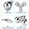 1 piece 3D manual roller massager, 2 pieces circular Y-shaped 360° rotating face, neck and full body relaxation device