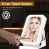 10X Magnifying Lighted Makeup Mirror Double Sided Travel Makeup Mirror with 3 Light Colors Touch Screen USB Rechargeable GPCT5207