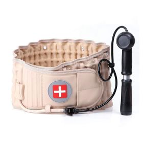 Decompression Back Belt Lumbar Spine Support Lower Back Air Traction Device with Hand Pump Extension Pad for Men Women Pain Relief Fit For All Waist (Type: Back Belt)