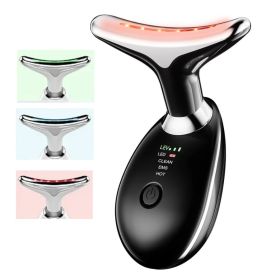 Face Massager Anti-Wrinkle Face Device 3 Modes 45°C Neck Lifting Massagers LED High Frequency Beauty Instrumen EMS Face Massage for Women (Color: Black, Quantity: 1)