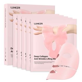 5 SHEETS/BOX Deep Collagen Anti Wrinkle Lifting Mask Collagen Mask Skincare Facial Masks for Women Skin Care Deep Hydration Tone Correction & Radiance (Core Benefits: Tone Correction & Radiance)