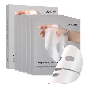 5 SHEETS/BOX Deep Collagen Anti Wrinkle Lifting Mask Collagen Mask Skincare Facial Masks for Women Skin Care Deep Hydration Tone Correction & Radiance (Core Benefits: Firmness & Elasticity Support)