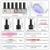 LIMEGIRL Gel Nail Polish Set 6 Color Set with UV Nail Light and Nail Tools, Soaking Nail Set, for Beginners DIY Nail Set